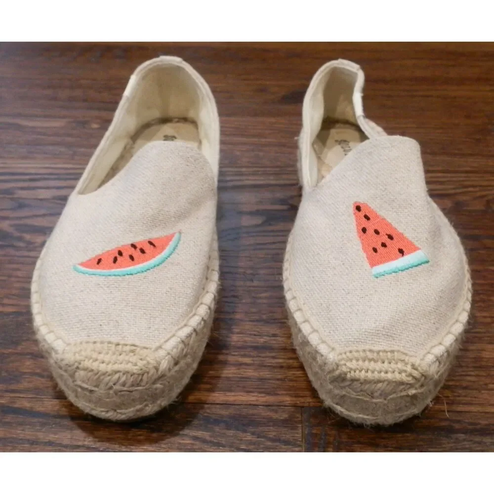 Soludos Watermelon Platform Espadrilles Women's Shoes Size 8 NEW